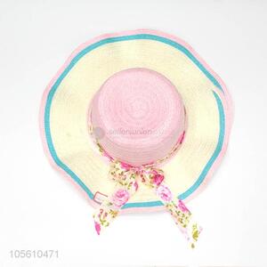 Exquisite women waving beach cap summer sun straw hat