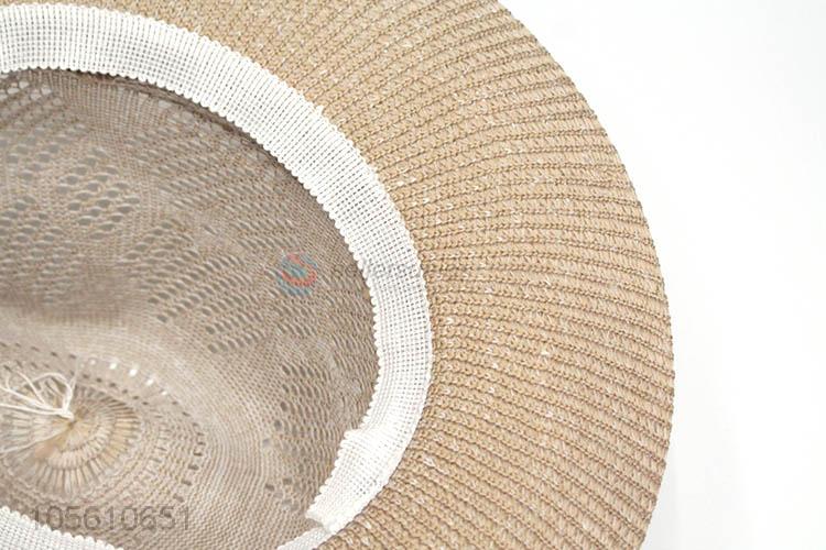 Factory sale summer knitted billycock men beach hat