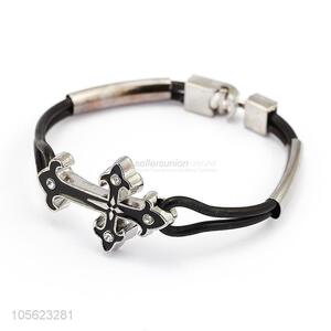 Good Quality Retro Punk Bracelet PU Leather Wrist Chain