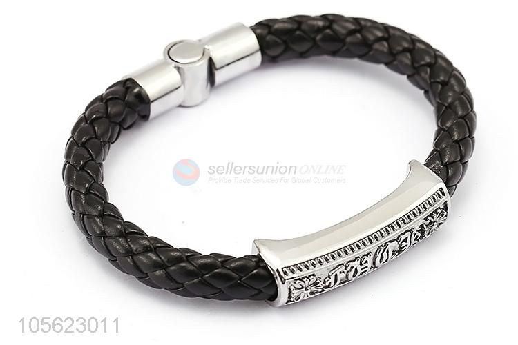 Best Quality PU Leather Retro Punk Bracelet Fashion Accessories