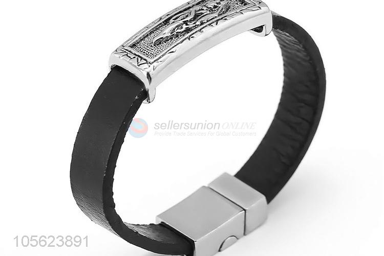 Wholesale Retro Punk Bracelet Fashion Leather Bangle