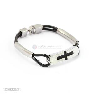 New Design Cross Retro Punk Bracelet PU Leather Wristband