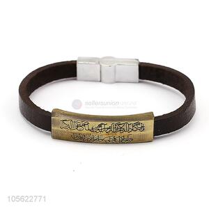 Good Quality Fashion Punk Bracelet PU Bangle Best Wristband