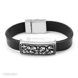 Fashion Retro Punk Bracelet Leather Wristband Fashion Jewelry