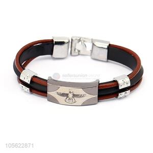 Fashion Style PU Leather Wristband Retro Punk Bracelet Fashion Accessories