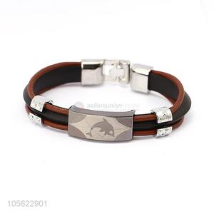 Good Sale Dolphin Pattern Alloy Accessories Retro Punk Bracelet