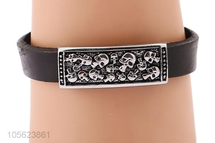 Fashion Retro Punk Bracelet Leather Wristband Fashion Jewelry