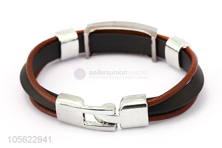 Good Quality PU Leather Retro Punk Bracelet Fashion Accessories