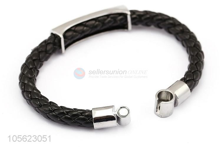 Best Price Alloy Accessories PU Leather Retro Punk Bracelet