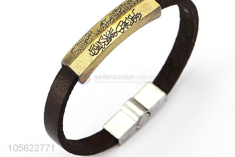 Good Quality Fashion Punk Bracelet PU Bangle Best Wristband