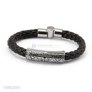 Best Price Alloy Accessories PU Leather Retro Punk Bracelet