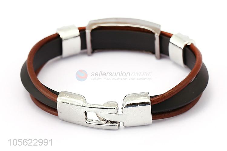 Cool Design Retro Punk Bracelet PU Leather Fashion Wristband