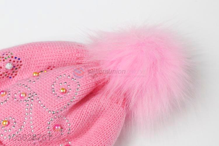 High Quality Litter Girls Warm Earmuffs Kids Beanie Hat