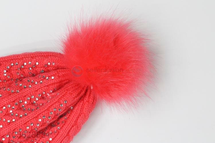 Good Sale Fashion Knitted  Earmuffs Hat For Litter Girls