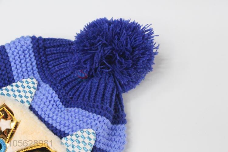 Good Quality Winter Warm Pompon Earmuffs Hat For Boys