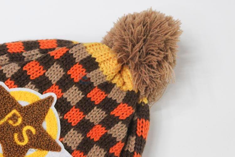 Hot Sale Cute Knitted Earmuffs Hat For Litter Boy