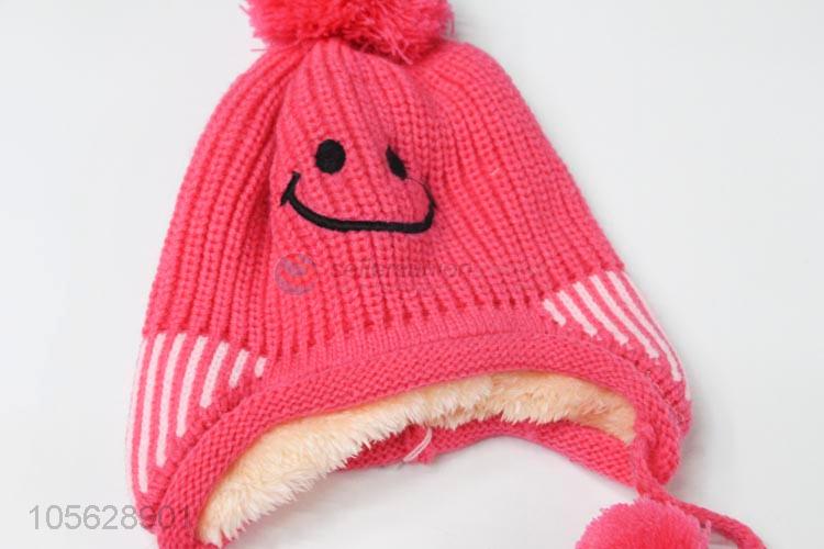 Hot Selling Litter Girls Knitted  Earmuffs Hat