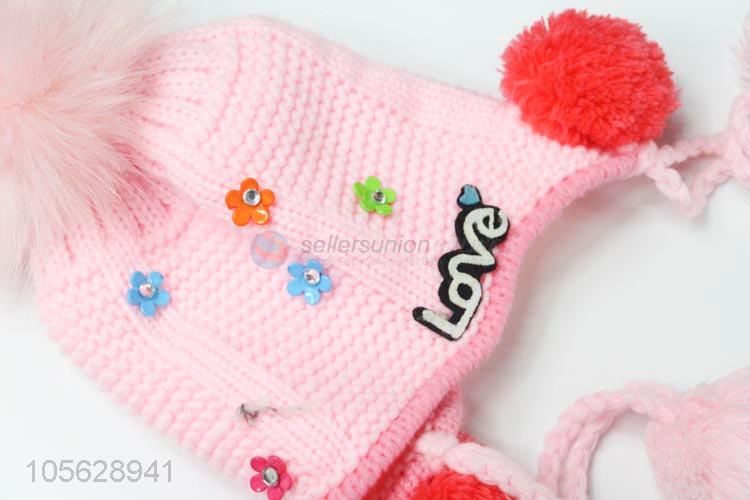 Fashion Comfortable Knitted Earmuffs Hat Kids Warm Hat