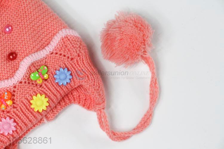 Lovely Design Colorful Knitted  Earmuffs Hat For Kids