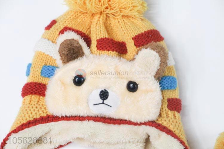 Cartoon Animal Shape Winter Warm Hat Kids Earmuffs Hat