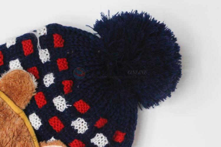 New Design Cartoon Winter Warm Cap Earmuffs Hat For Boy