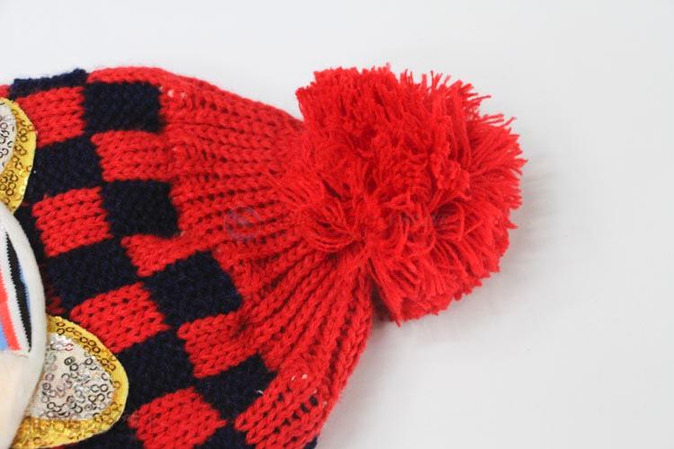 Cartoon Design Knitted Earmuffs Hat For Boys