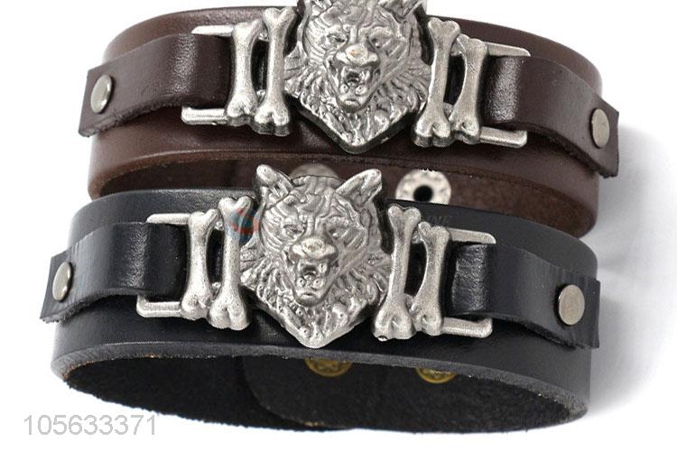 China supplier mens retro handmade bracelets alloy charms bracelet