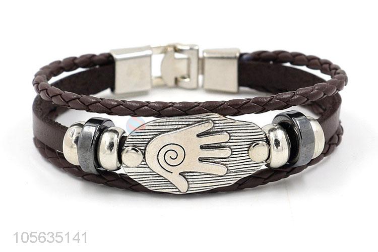 Superior quality mens favor handmade retro braided rope bracelet