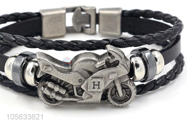 Latest design mens retro handmade bracelets hand braided bracelet