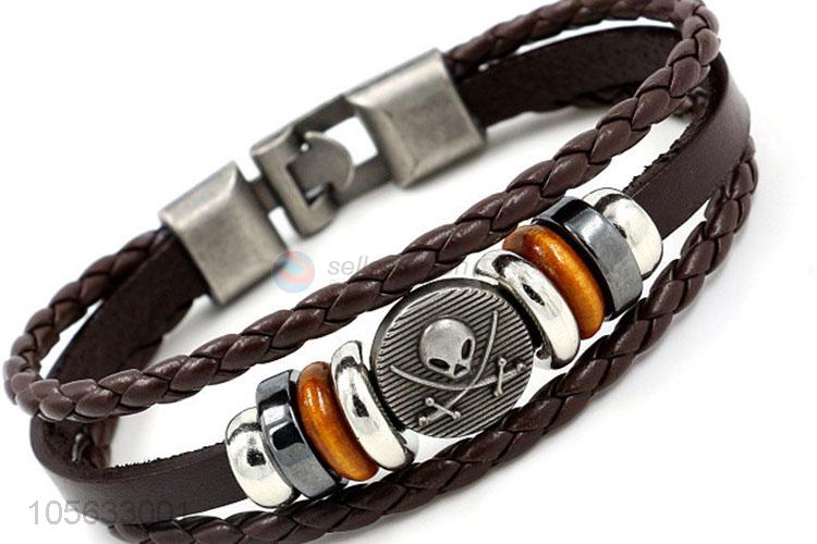 Low price handmade retro adjustable braided rope bracelet for men