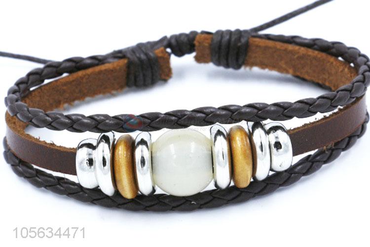 High quality mens retro handmade bracelets hand braided bracelet