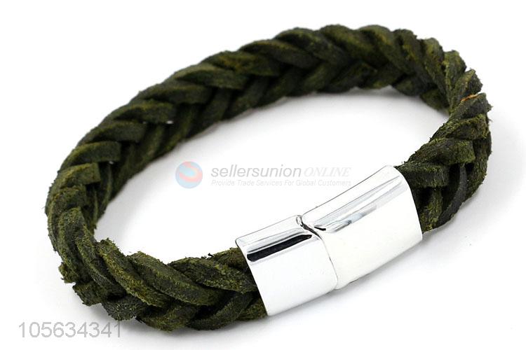 New products retro styles handmade mens braided leather bracelets