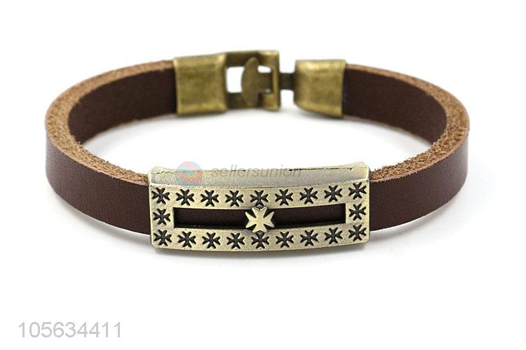 Professional manufacturer retro leather bracelet charms bracelets for men