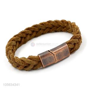 New products retro styles handmade mens braided leather bracelets