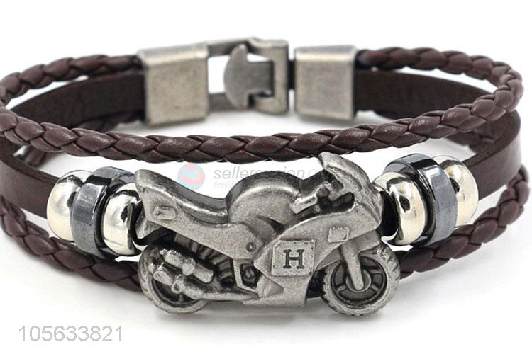 Latest design mens retro handmade bracelets hand braided bracelet