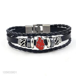 Promotional products retro leather braided bracelet charms bracelets for men