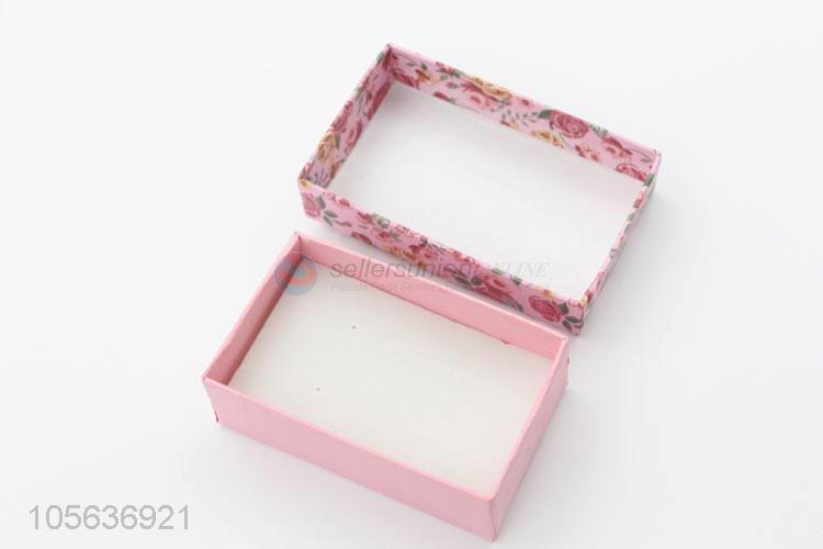 Good quality printed paper necklace earstuds box jewelry box