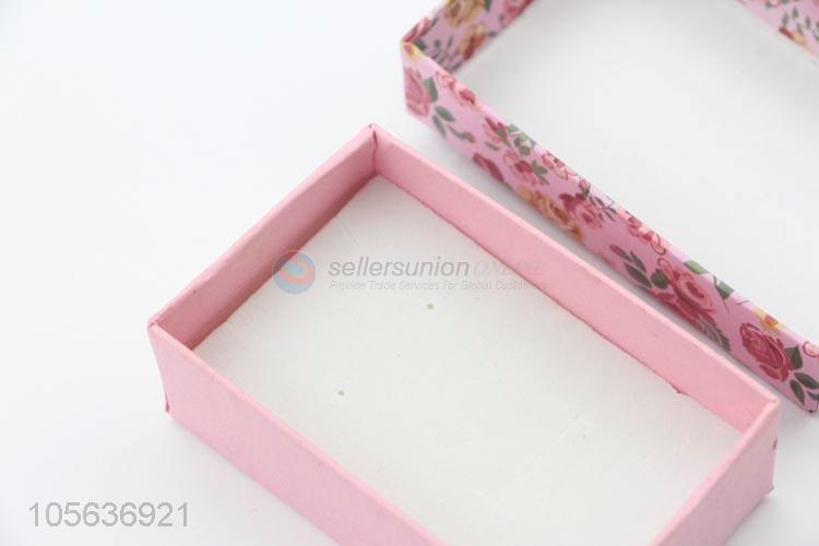 Good quality printed paper necklace earstuds box jewelry box