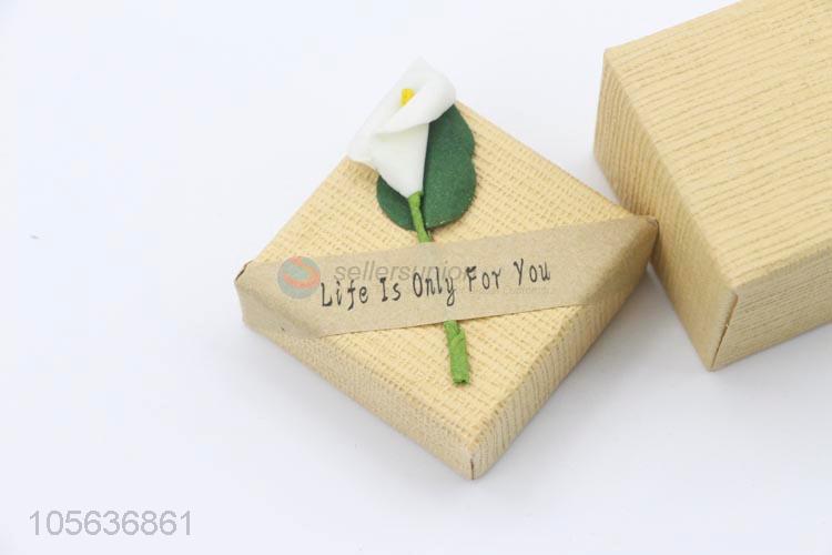 Professional supply custom logo paperboard ring jewelry box