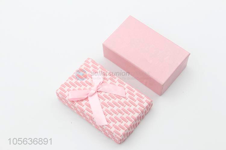 Wholesale small printed paper jewelry box with ribbon