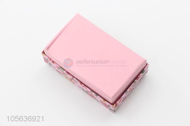 Good quality printed paper necklace earstuds box jewelry box