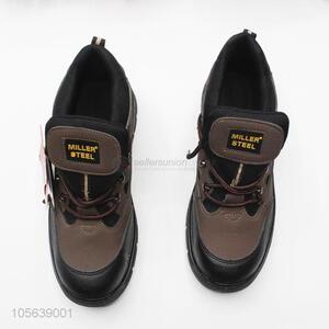 OEM customized waterproof genuine leather safety shoes for men
