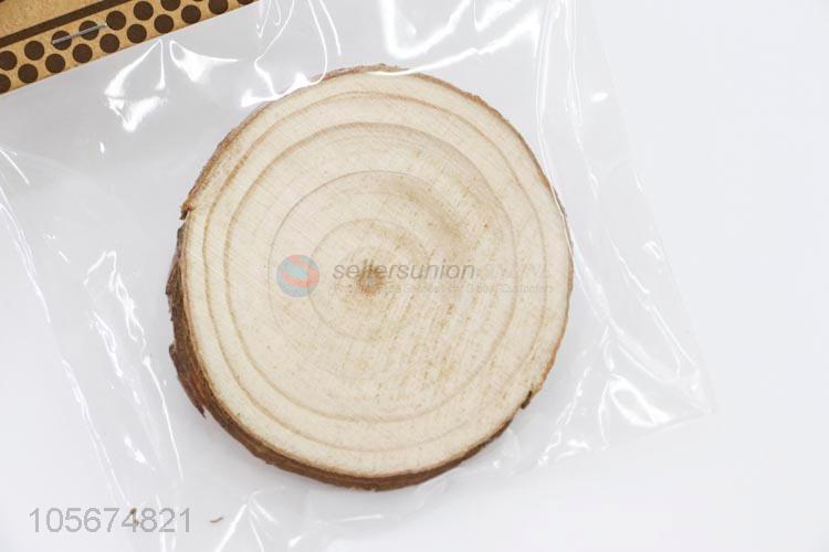 Good Sale Round Wood Grain Chips Decorative Embellishments