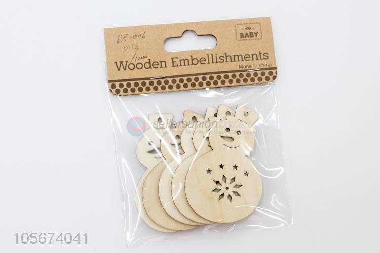 Wholesale Snowman Shape Wooden Ornament Decorative Sheet