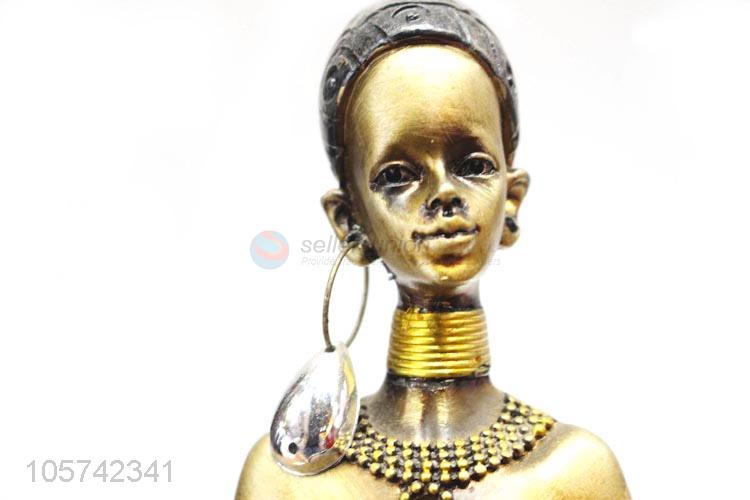 Factory Price African Woman Statue for Home Decor