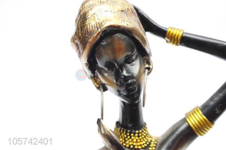 Top Sale Modern Abstract Resin Craft African Women Figurine