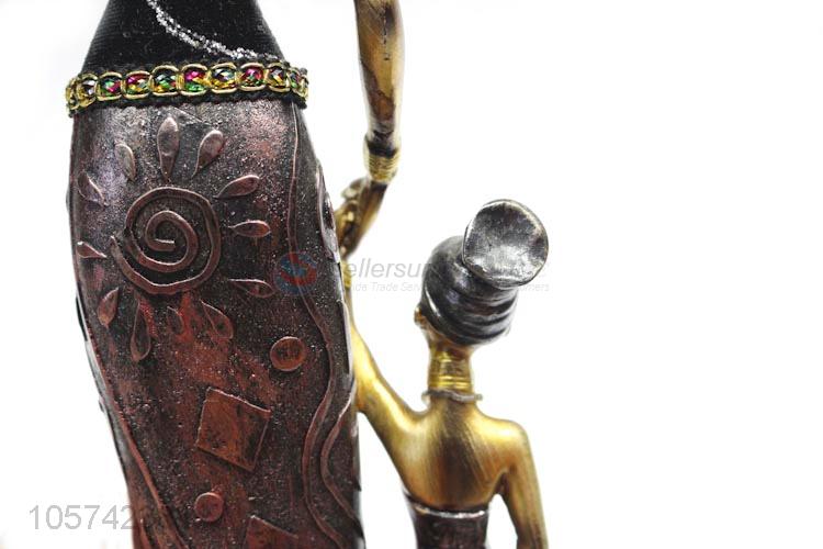 Top Selling Beautiful African Woman with Kids Sculpture Resin Indoor Decorative Statue