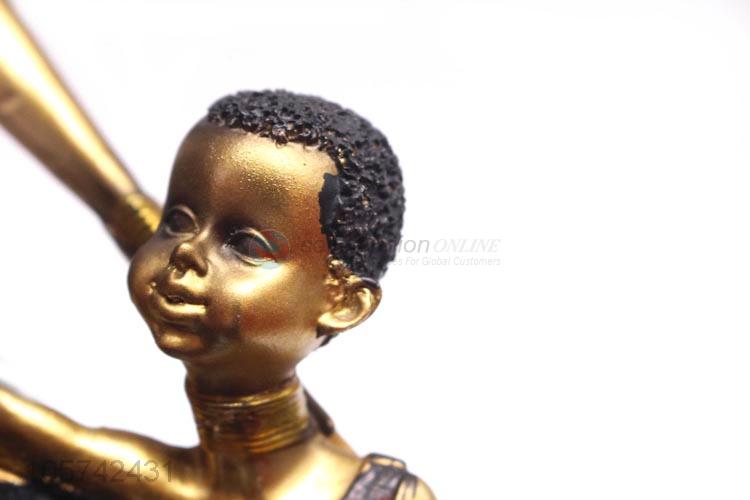 Wholesale Cheap Art Crafts Beautiful African Woman Statue with Kids