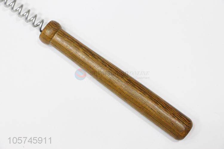 Customized cheap wooden handle spring massager hammer back massager