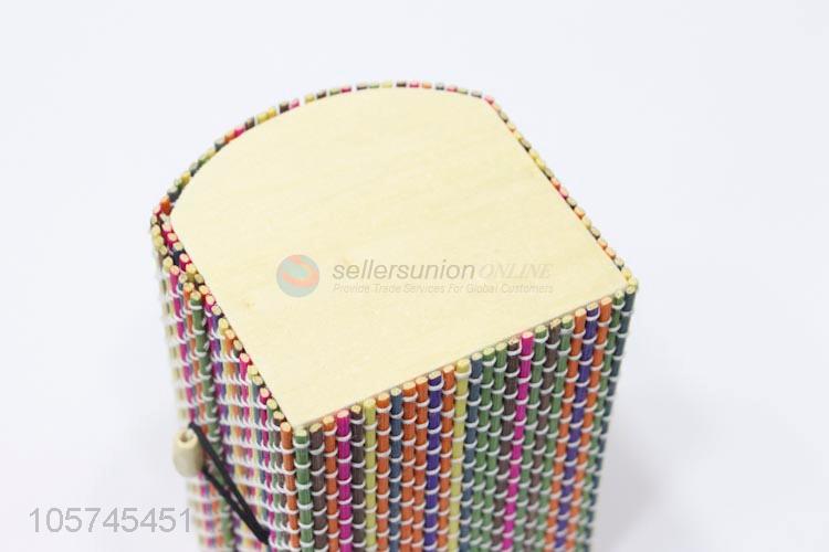 Factory wholesale bamboo woven curtain wooden jewelery box